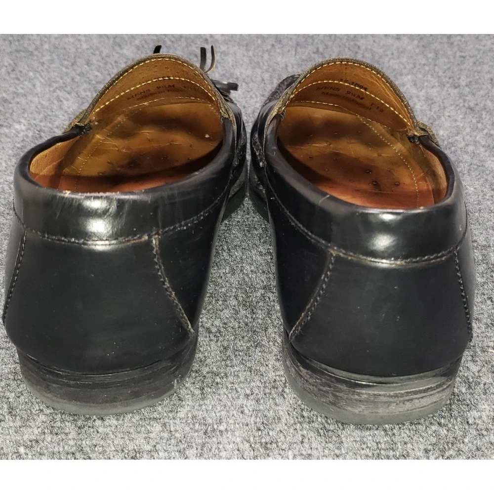 Johnston & Murphy Hayes Tassel Loafer Mens 9.5M Black Shoes